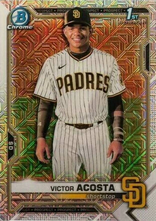 2021 Bowman Chrome Mega Box Victor Acosta #151 Baseball Card