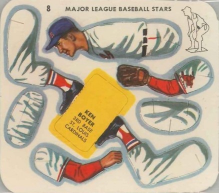 1957 Swift Meats Ken Boyer #8 Baseball Card