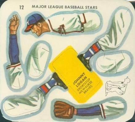 1957 Swift Meats Johnny Logan #12 Baseball Card