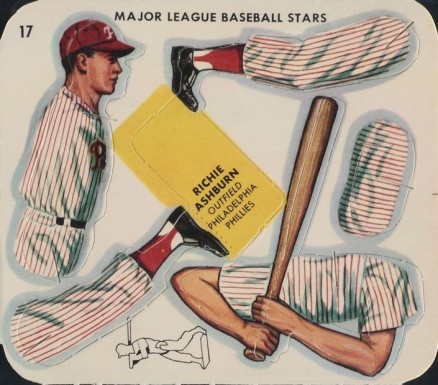 1957 Swift Meats Richie Ashburn #17 Baseball Card