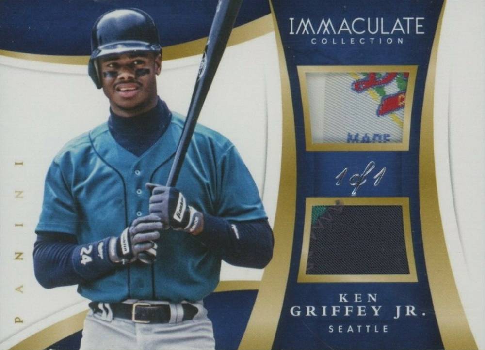 2015 Panini Immaculate Dual Materials Ken Griffey Jr. #19 Baseball Card