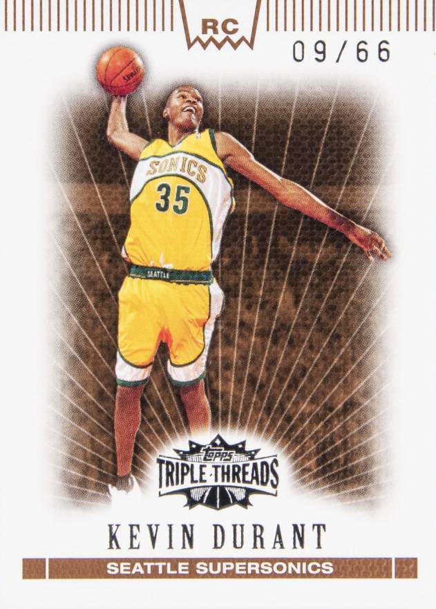 2007 Topps Triple Threads Kevin Durant #135 Basketball Card