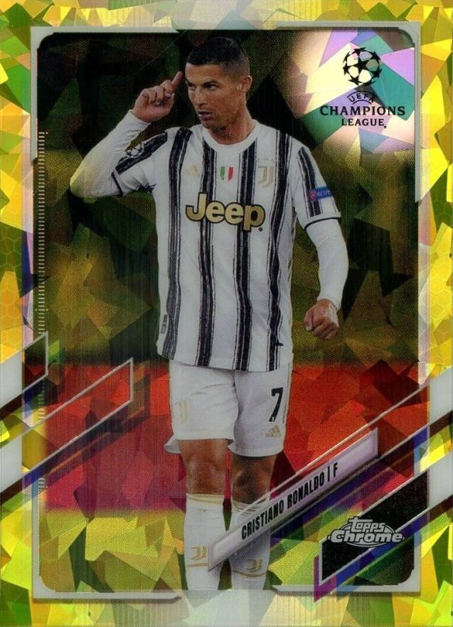 2020 Topps Chrome UEFA Champions League Sapphire Edition Cristiano Ronaldo #100 Soccer Card