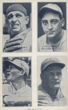 1936 Exhibits Four-on-one Berry/Higgins/Johnson/Puccinelli #5 Baseball Card