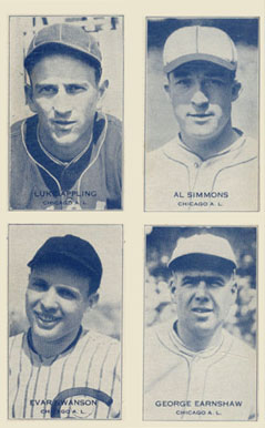 1934 Exhibits 4 on 1 Appling/Earnshaw/Simmons/Swanson # Baseball Card