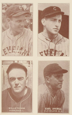 1934 Exhibits 4 on 1 Averill/Ferrell/Kamm/Pytlak # Baseball Card
