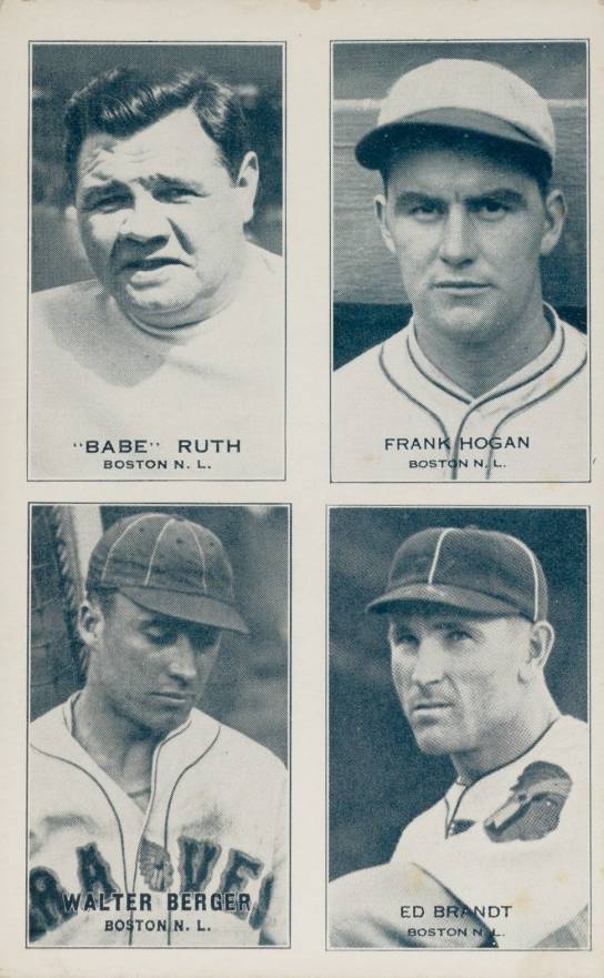 1935 Exhibits Four-on-one Berger/Brandt/Hogan/Ruth #2 Baseball Card