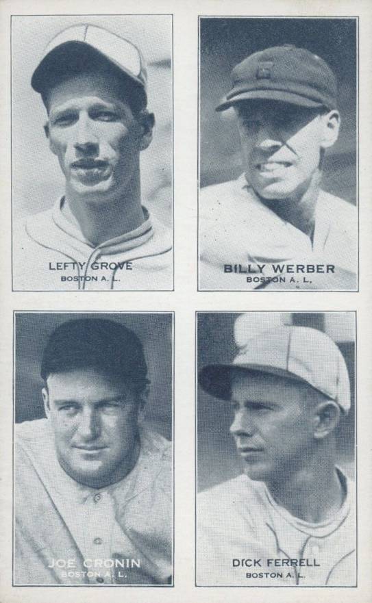 1935 Exhibits Four-on-one Cronin/Ferrell/Grove/Werber # Baseball Card