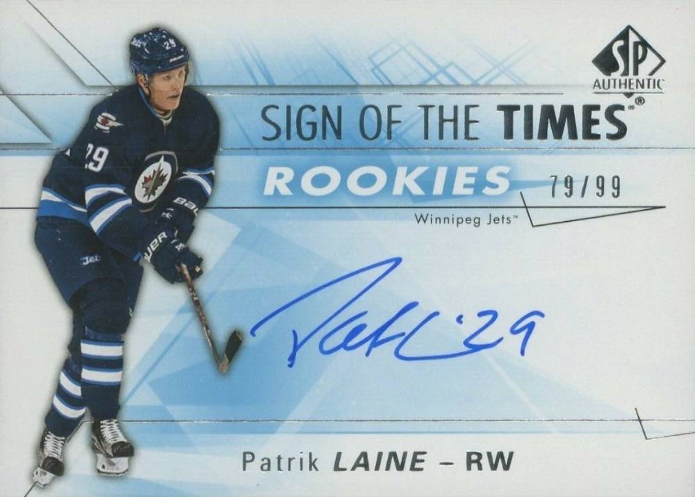 2016 SP Authentic Sign of the Times Rookies Autographs Patrik Laine #PL Hockey Card