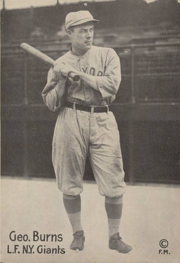 1919 Felix Mendlesohn George Burns # Baseball Card