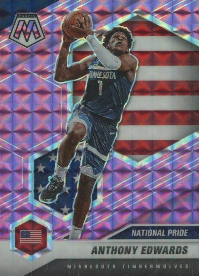 2020  Panini Mosaic Anthony Edwards #252 Basketball Card