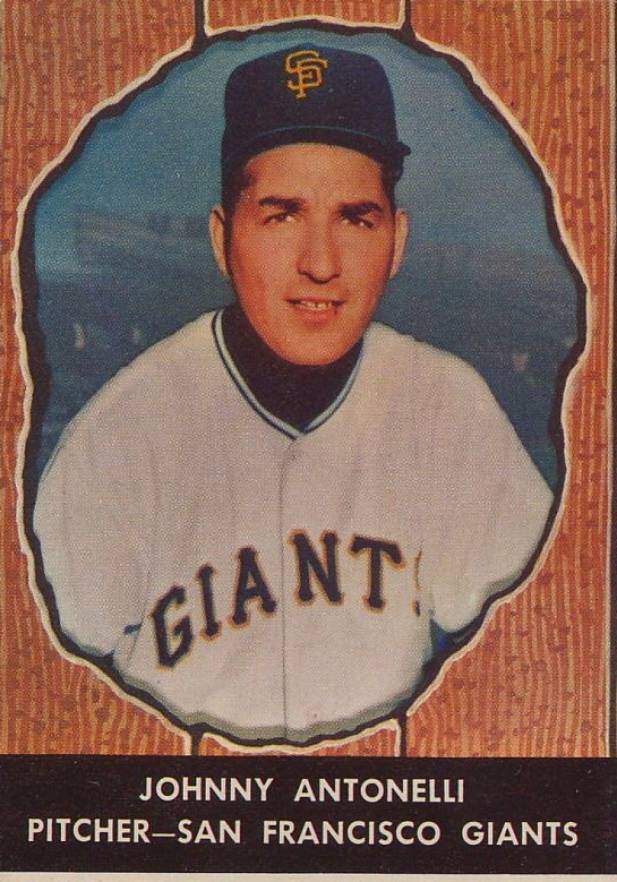 1958 Hires Root Beer Johnny Antonelli #50 Baseball Card