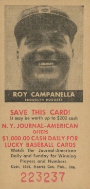 1954 N.Y. Journal-American Roy Campanella # Baseball Card