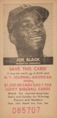 1954 N.Y. Journal-American Joe Black # Baseball Card