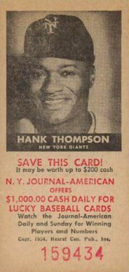 1954 N.Y. Journal-American Hank Thompson # Baseball Card