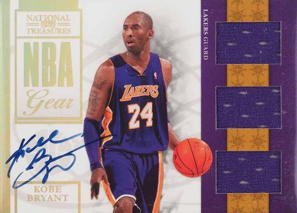 2009 Playoff National Treasures NBA Game Gear Kobe Bryant #1 Basketball Card