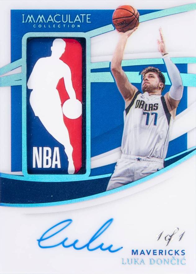 2020 Panini Immaculate Collection Logoman Autographs 1/1 Luka Doncic #LALUD Basketball Card