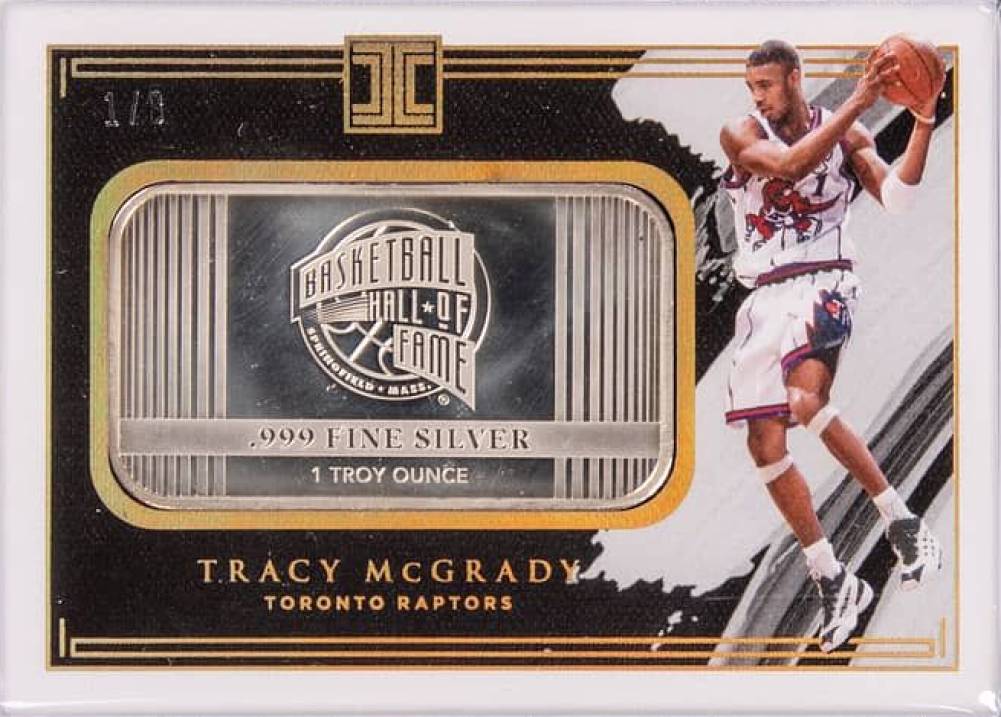 2020 Panini Impeccable Silver HOF Logo Tracy McGrady #7 Basketball Card