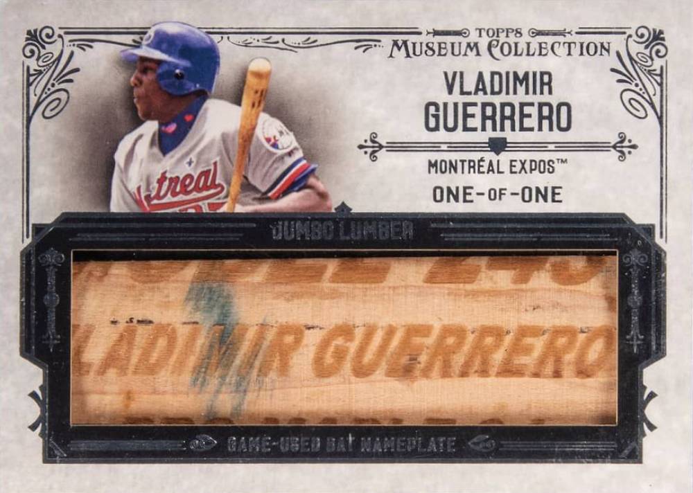 2015 Topps Museum Collection Jumbo Lumber Bat Nameplate Relic Vladimir Guerrero #VG Baseball Card