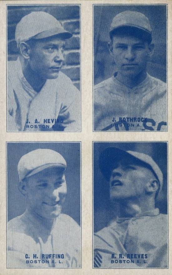 1929 Exhibits Four-on-one Heving/Reeves/Rothrock/Ruffing #30 Baseball Card