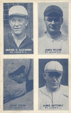 1929 Exhibits Four-on-one Alexander/Bottomley/Frisch/Wilson #3 Baseball Card