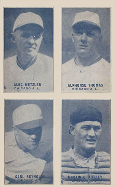 1929 Exhibits Four-on-one Autry/Metzler/Reynolds/Thomas #4 Baseball Card