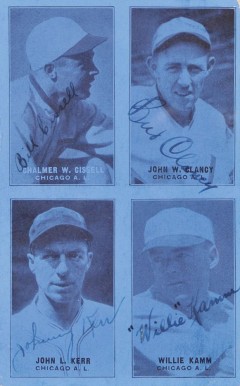 1929 Exhibits Four-on-one Cissell/Clancy/Kamm/Kerr #14 Baseball Card
