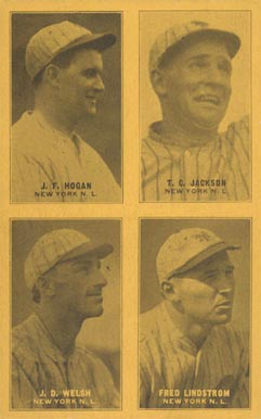1929 Exhibits Four-on-one Hogan/Jackson/Lindstrom/Welsh #31 Baseball Card