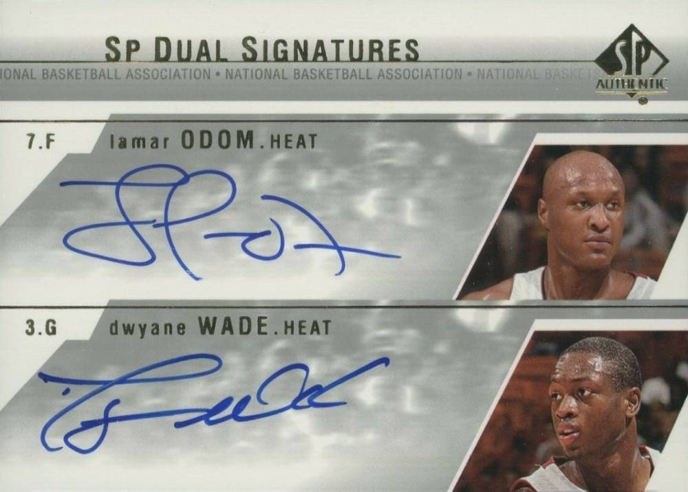 2003 SP Authentic SP Dual Signatures Lamar Odom/Dwyane Wade #OW-A Basketball Card