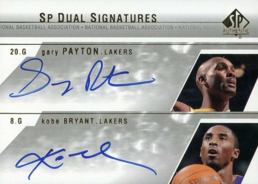 2003 SP Authentic SP Dual Signatures Gary Payton/Kobe Bryant #PK-A Basketball Card