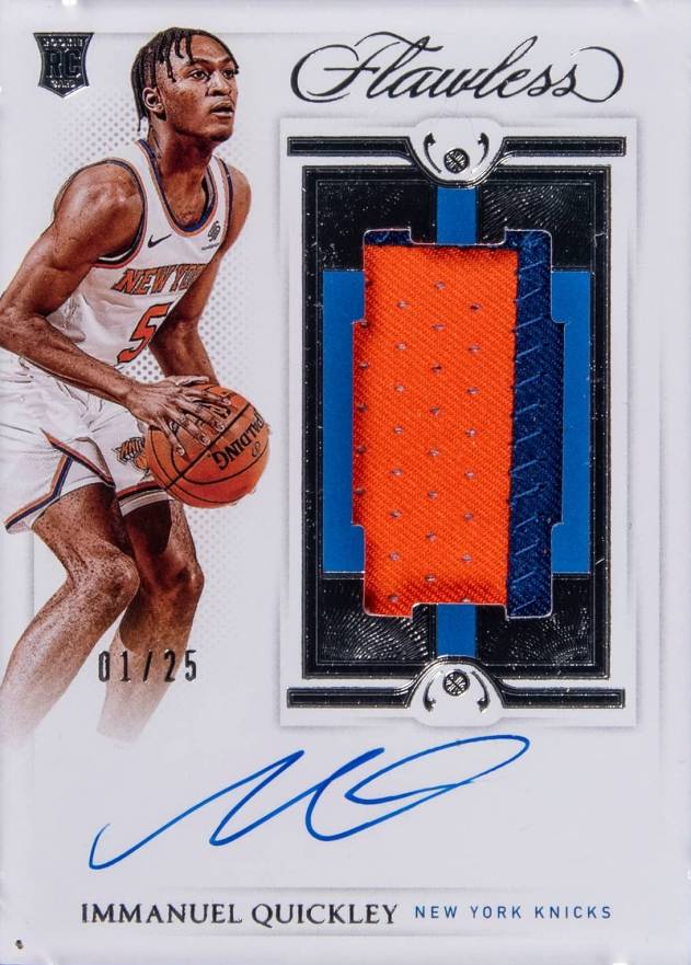 2020 Panini Flawless Vertical Patch Autographs Immanuel Quickley #VPAQUI Basketball Card