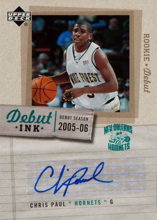 2005 Upper Deck Rookie Debut Debut Ink Chris Paul #DI-CP Basketball Card