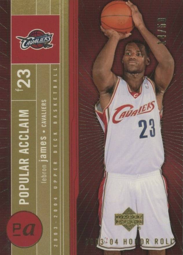 2003 Upper Deck Honor Roll Popular Acclaim  LeBron James #PA7 Basketball Card