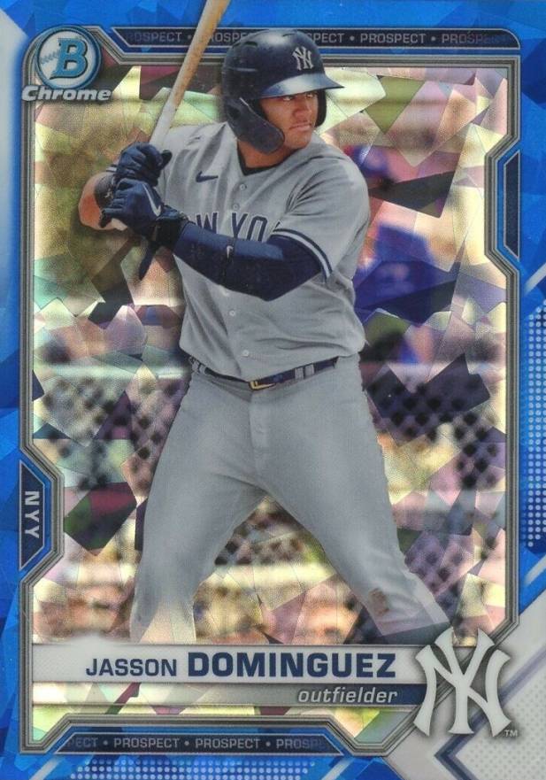 2021 Bowman Draft Chrome Sapphire Edition Jasson Dominguez #BDC77 Baseball Card