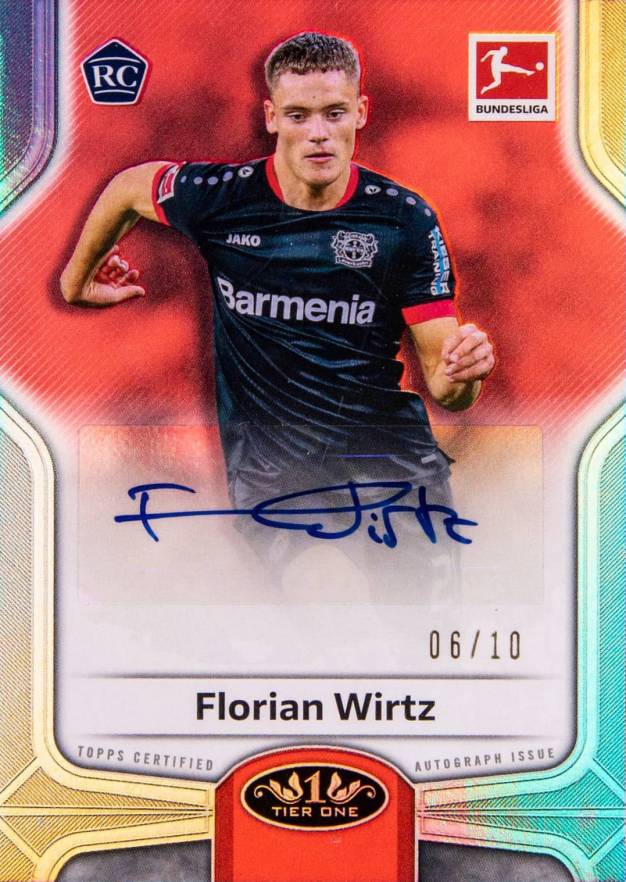 2020 Topps Tier One Bundesliga Break Out Autographs Florian Wirtz #FW Soccer Card