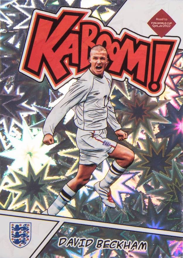 2021 Panini Donruss Road to Qatar Kaboom! David Beckham #20 Soccer Card