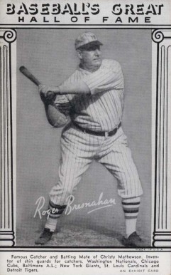 1948 Baseball's Great Hall of Fame Exhibits Roger Bresnahan # Baseball Card