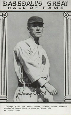 1948 Baseball's Great Hall of Fame Exhibits Johnny Evers # Baseball Card