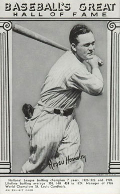 1948 Baseball's Great Hall of Fame Exhibits Rogers Hornsby # Baseball Card