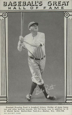 1948 Baseball's Great Hall of Fame Exhibits Babe Ruth # Baseball Card
