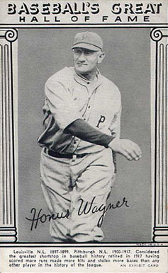 1948 Baseball's Great Hall of Fame Exhibits Honus Wagner # Baseball Card