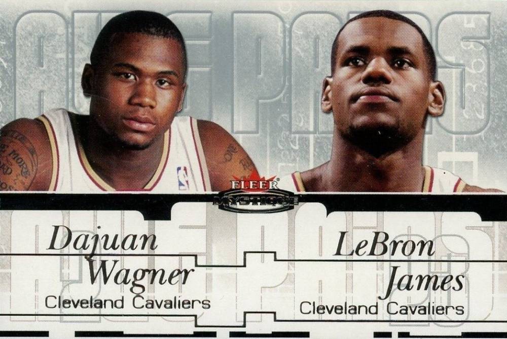 2003 Fleer Mystique Awe Pairs Dajuan Wagner/LeBron James #5 Basketball Card