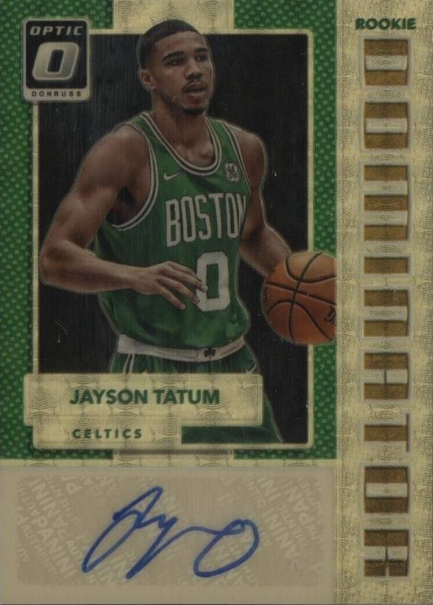 2017 Donruss Optic Rookie Dominator Signatures Jayson Tatum #JYT Basketball Card