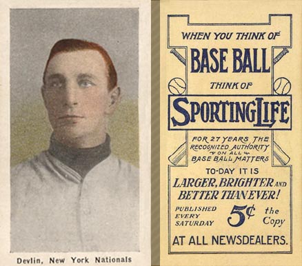 1910 Sporting Life Devlin, New York Nationals # Baseball Card