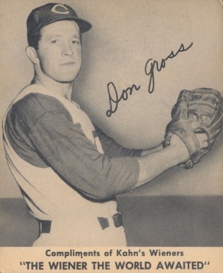 1957 Kahn's Wieners Don Gross # Baseball Card