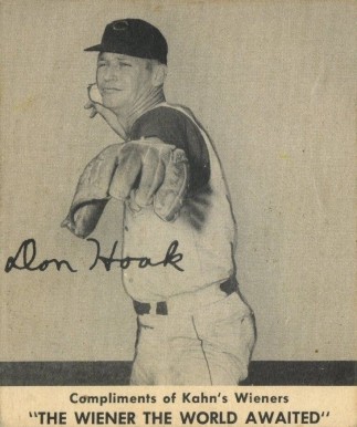 1957 Kahn's Wieners Don Hoak # Baseball Card