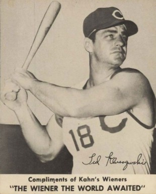 1957 Kahn's Wieners Ted Kluszewski # Baseball Card