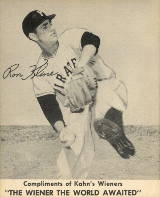1957 Kahn's Wieners Ron Kline # Baseball Card