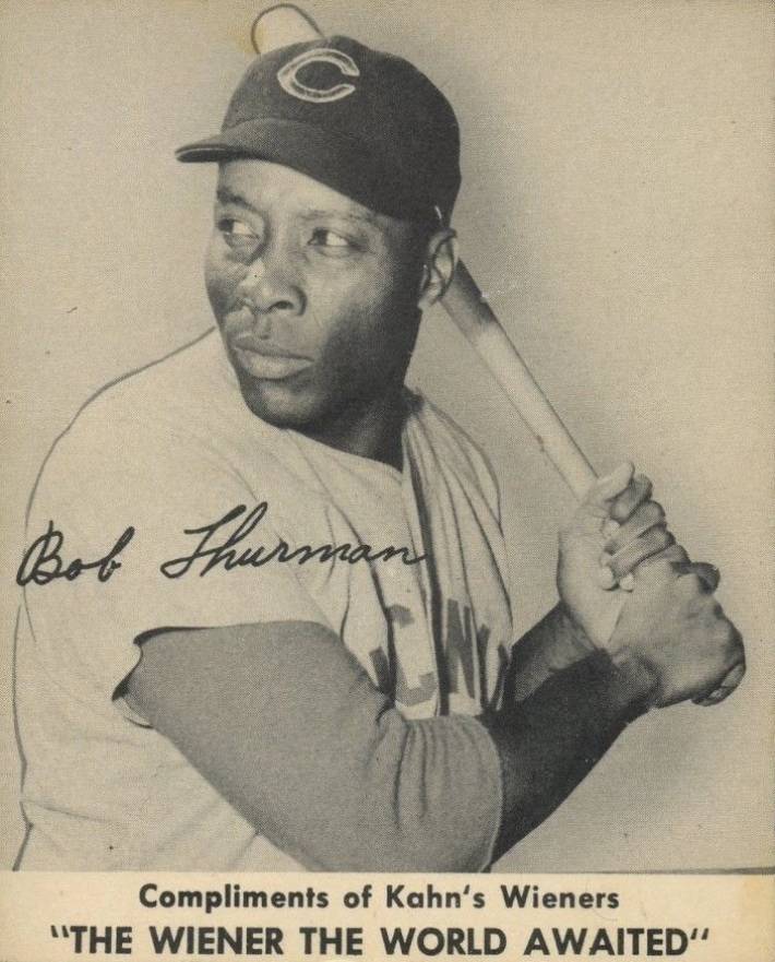 1957 Kahn's Wieners Bob Thurman # Baseball Card