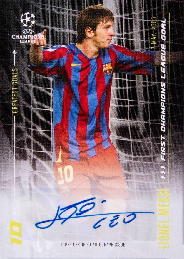 2020 Topps Lionel Messi Greatest Goals 2 May, 2005 # Soccer Card